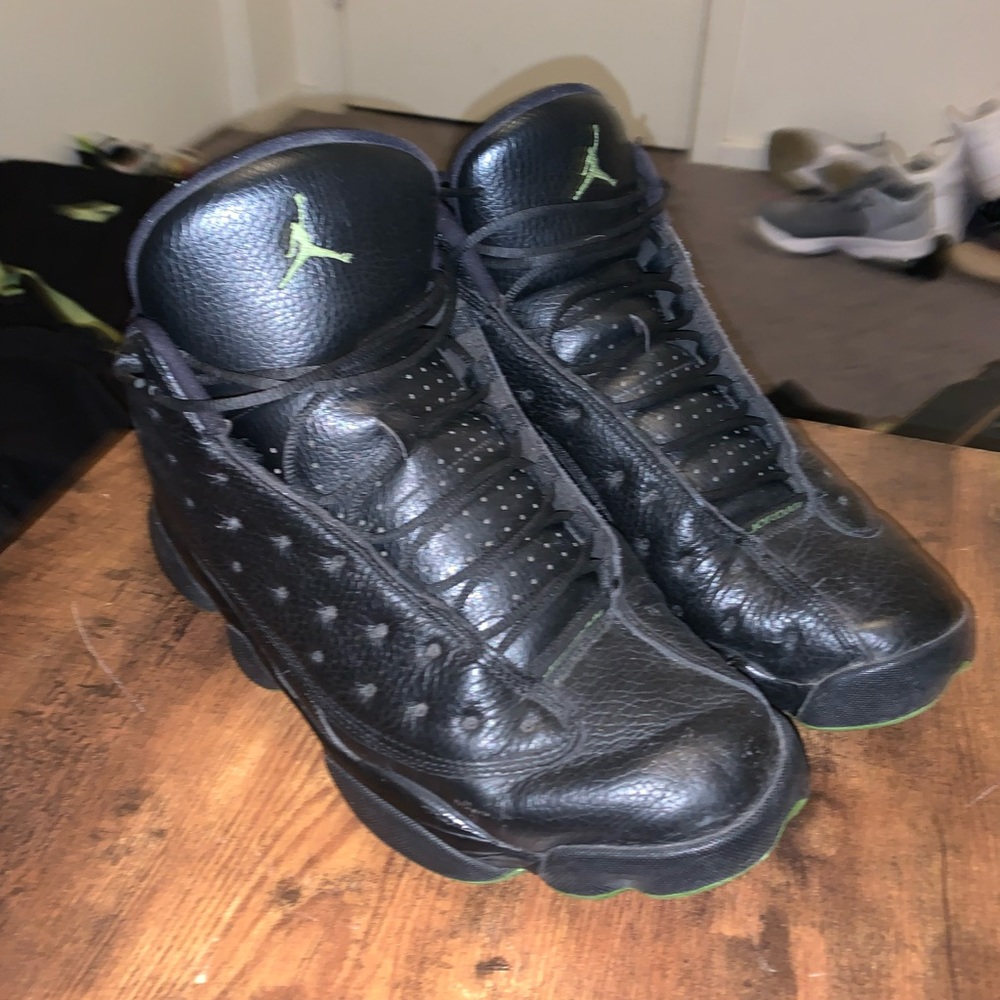 Jordan 13 altitude Green Black size 12 - Picture 2 of 5